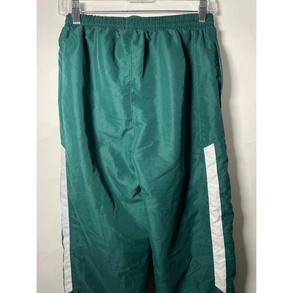 Diadora Mens Track Pants Green White Stripe Athletic‎ Warm Up Joggers Size Small